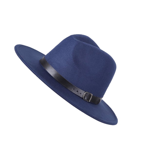Sonducket Sombrero Dido, gorra de ala ancha de fieltro, gorra Vintage para mujer, sombrero cálido de invierno, accesorios de ropa de viaje para fiestas Sombreros azul Sonducket AP001042-01