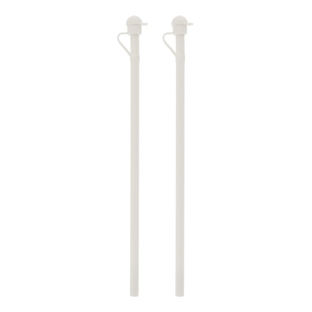 Reemplazo de 2 Pcs de Pajitas Duraderas y Tapa de Silicona Beige