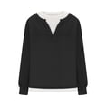 thumbnail image 5 of hxobax Womens Fall Pullover Tops Oversized Fleece Sweatshirt Long Sleeve Crewneck Jumper Tunic Shirt, 5 of 7