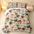 thumbnail image 2 of Homewish Retro Plant Mushrooms Quilt King,Wild Botanical Fungi King Coverlet Set,Beige,Polkadot Reversible,3 Pieces, 2 of 7