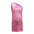 thumbnail image 4 of HXWCHs Robe à Volants pour Filles, Robe à Paillettes Scintillantes Imprimée, Ourlet Asymétrique, Col Rond, Sans Manches, Tenue de Fête, Tenue Élégante et Décontractée, Rose Vif, 6-7 Ans, 4 of 4