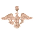 thumbnail image 1 of 14K Rose Gold Eagle Pendant - 32 mm, 1 of 3