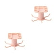 thumbnail image 1 of kurtrusly Kitchen Hanger Self-adhesive Replacement Solid Color Rotatable 6 Claw Detachable Cup Brush Rack Holder Accessories Pink 2Set, 1 of 6