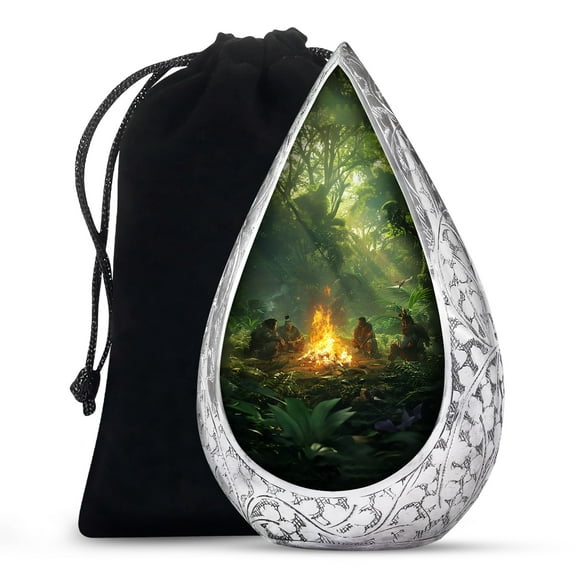 JAGSHASHI Enchanted Forest Gathering - Cremation Urn - Urns For Men Ashes Adult Male - Ash Urn For Human Ashes - Human Remains Urn - Funeral Urn Adult Ash Woman - Urns For Ashes - 10 Inch - Large