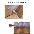 thumbnail image 6 of Farmhouse Purple Brown Living Room Curtains 2 Panel, Vintage Wooden Striped Cafe Window Treatment, Farmhouse Bedroom Bathroom Kitchen Curtains Drapes 104"x45", 6 of 6
