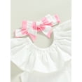 thumbnail image 5 of Cenuakty Baby Girls Pants Set, Sleeveless Ruffled Tops with Stripes/Flower Flare Pants and Headband Summer Outfit, 5 of 7