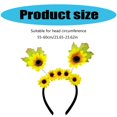 thumbnail image 3 of FENOHREFE Sun Flower Hairhoop Flower Headband Bright Color Hairband Comfortable Wear for Music Festivals and Parties, 3 of 7