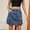 Blue, variant on Miqool Women's Denim Skirt Button Y2k High Waisted Bodycon Mini Cargo Jean Skirts with Pockets