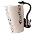 thumbnail image 4 of Taza, Instrumento de Música de Arte Clásico con Estampado de Orquesta de , Taza de Café de Cerámica para Agua, Té, Café Bastón de guitarra negro 1 Soledad Taza de cerámica, 4 of 7