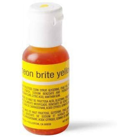 Chefmaster Liqua-Gel Food Color Neon Brite 0.70 Ounce - Neon Brite Yellow