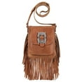 thumbnail image 2 of American West Eagle Feather Soft Crossbody Fringe Bag, 2 of 4