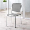 thumbnail image 2 of Afuera Living Modern Aluminum Patio Dining Side Chair in Silver, 2 of 4