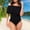 Black, variant on FUNUONY Tummy Control Swim Suits for Women 2025 One Piece Swimsuit Women Womens Swimsuits Women Off Shoulder Swimsuits Bathing Suits Vintage Ruffle Swimwear Teen Girls Black L