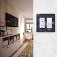 thumbnail image 5 of Yayeee Rocker Switch Wall Plate 2-Gang 4.7"x4.6" Home Decorative Outlet Cover, Red and White Fireworks Pattern, 5 of 6
