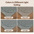thumbnail image 7 of Design&I 3'x5' Washable Area Rug Low Profile & Durable Daily Traffic Ready Vintage Boho Interlocking Wave Distressed Scroll Border Ocean Flowing Dynamic for Home Office, Hallway, 7 of 7