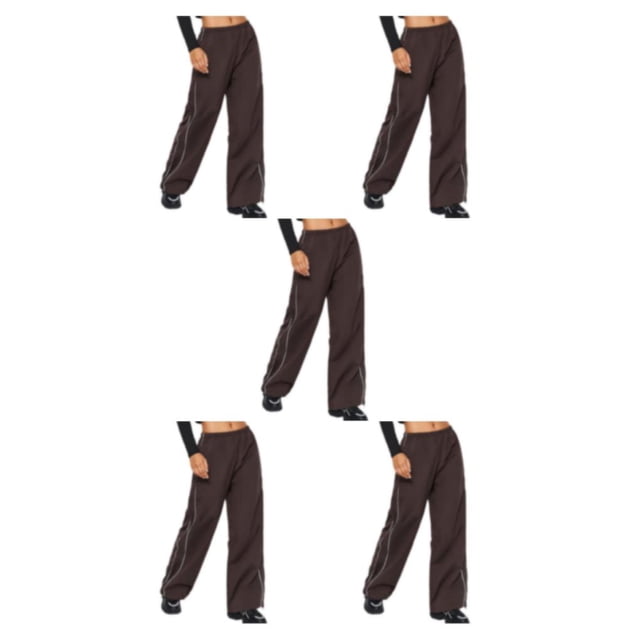 Jumpingount Pantalón de poliéster Unisex Color sólido Casual Transpirable Lavable Fácil de combinar Moda Viaje Pantalón largo Ropa Type2 NO2