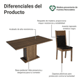 thumbnail image 4 of Juego de Comedor Mesa con 6 Sillas Madesa Augusta Marrón/Negro, 4 of 11