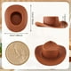 thumbnail image 2 of 20 Piezas de Mini Sombrero de Vaquera de Vaquero Occidental de Plástico, Lindo Sombrero de Muñeca en Miniatura, Sombrero de Vestido de Fiesta para Decoración de Casa de Muñecas (Marrón), 2 of 5