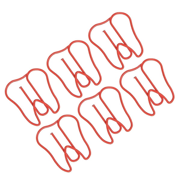 100PCS Paper Clips Metal Multifunctional Paper Memo Clip Portable Office Clips for Document Red