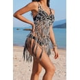 thumbnail image 4 of Oudiya Women Beach Swimsuit Cover Up Crochet Bikini Bathing Suit Coverups Summer Swimwear Tassel Dress, S-3XL, 4 of 6