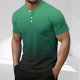 thumbnail image 2 of Top de Color Sólido Casual de los Hombres, Camiseta de Cuello Redondo Botón de Manga Corta de Moda para Uso Al Aire Libre Y Diario, Camiseta de Invierno Cómoda, 2 of 9