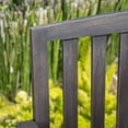 thumbnail image 5 of Noble House Lilo Outdoor Durable Acacia Wood Bench - Dark Grey, 5 of 7