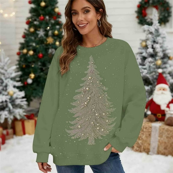 Craaazy Christmas Sweatshirts for Men and Women Long Sleeve Christmas Graphic Print Casual Women's Shirts Gifts