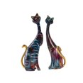 thumbnail image 4 of Estatuilla de gato de 2 piezas, estatua de Animal, adorno de artesanía de mesa coleccionable colorido de resina para decoración moderna del hogar, Estilo B Soledad Estatuilla de gato, 4 of 10