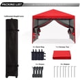 thumbnail image 6 of ABCCANOPY 10 ft x 10 ft Easy Pop up Outdoor Canopy Tent With Netting, Red, 6 of 6
