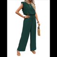 thumbnail image 3 of para Mujer, Verano 2025, Mangas con Volantes, Cuello Cuadrado, con Cordón y Bolsillos, Verde M, 3 of 10