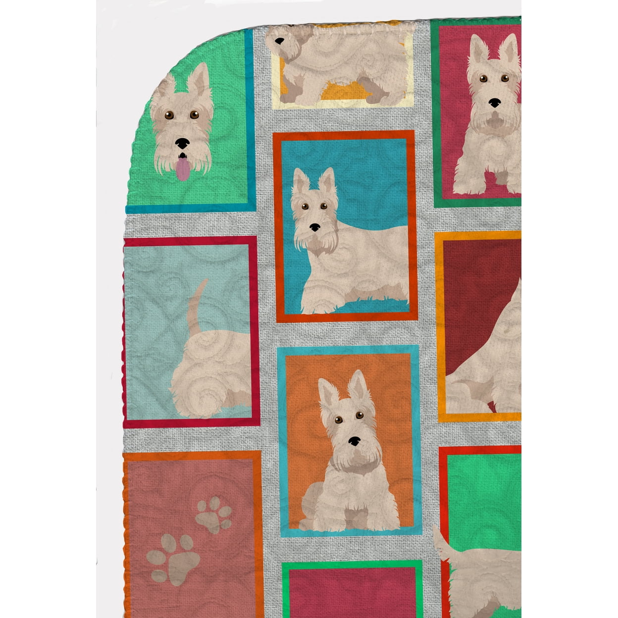 Lots of Wheaten Scottish Terrier Quilted Blanket 50x60