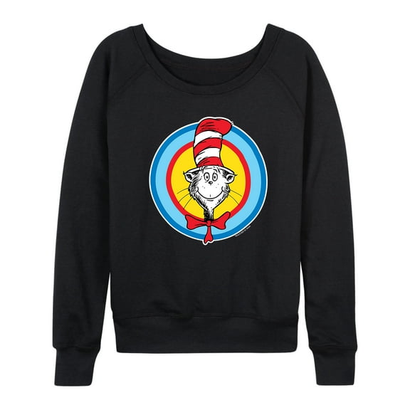 Dr. Seuss - Cat In Hat Smile - Women's Lightweight French Terry Pullover