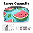 thumbnail image 3 of Watermelon Charger Organizer Hard Drive Bag Cable Cord Organizer Small Storage Pouch Oxford Fabric Waterproof Electronic Digital Accessories Travel Case 5.9x9.44x3.14 in., 3 of 6