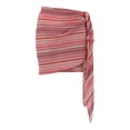 thumbnail image 5 of No Boundaries Women's Polyester Stripe Pareos, One Size, Pink Multi, 5 of 5