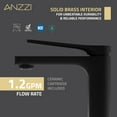 thumbnail image 6 of Swcorp L-AZ900MB Anzzi Single Handle Single Hole Bathroom Faucet with Pop-Up Drain in Matte Black, 6 of 8