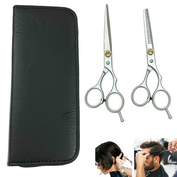 3 Stainless Steel Professional Hair Cutting Scissors Thinning Barber Case Salon