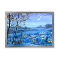 thumbnail image 3 of Designart Winter Cottage Village At Christmas Cabin & Lodge Framed Wall Art, 3 of 4