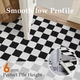 thumbnail image 4 of PureCozy 2'x6' Runner Rugs for Hallway Entrance Bedroom Entryway Kitchen Modern Soft Shag Non Slip Checkered Washable Runner Rug, Black & White, 4 of 5