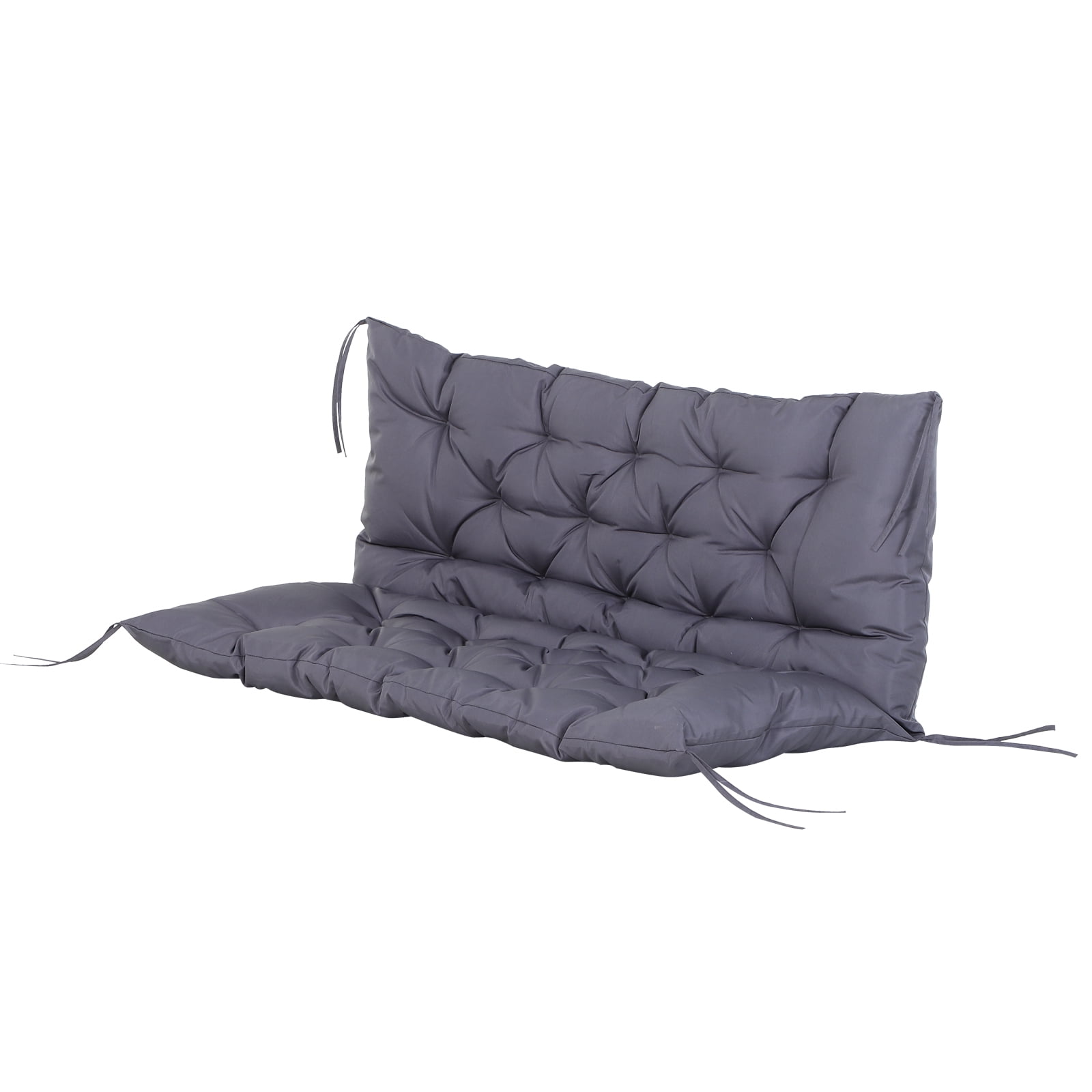Outsunny Outdoor 2 Persons Swing Chair Replacement Seat Pad Cushion Garden Patio Bench Grey 