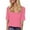 Deep Pink, variant on Bmisegm Womens Tops Basic V Neck T Shirts Half Sleeve Tops Casual Solid Summer Tees T Shirts for Women Beige S