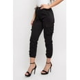 thumbnail image 2 of G-Style USA Women's Drawstring Waist Cargo Jogger Pants RJJ3645 Black Large, 2 of 5