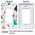 thumbnail image 3 of Yayeee Rocker Switch Wall Plate 1-Gang 4.6"x2.9" Home Decorative Outlet Cover, Green Retro Triangles, 3 of 6