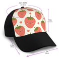 thumbnail image 2 of Yiaed Hand Drawn Strawberry Print Baseball Cap Dad Hat Polo Style Plain Blank Adjustable Size, 2 of 5