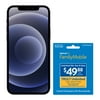 Walmart Family Mobile Apple iPhone 12 64GB, Black - Prepaid Smartphone Includes Free $49.88 Unlimited Card/30 Days