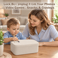 Color Coding Storage Systems Beige Locking Code Storage Box For Medications, Snacks, Phones, And ...