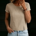 thumbnail image 5 of ByworldtasicNo Boundaries Womens Tops Crewneck Short Sleeve Tees Basic Slim Fit T Shirts Y2K Summer Blouse 2026, 5 of 7