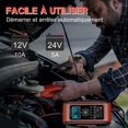 thumbnail image 3 of 10A Intelligent Battery Charger 12V-24V Car Motorcycle Battery Charger Automatic Auto Maintainer with LCD Display Fo[32], 3 of 4