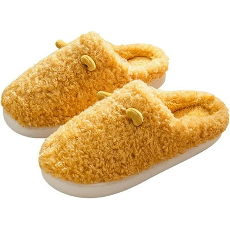 

bangyoudaoo Unisex Winter Memory Foam Slippers Comfortable Non-slip Warm Slippers Lined Slippers House Slippers for Christmas Holiday Women Men