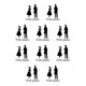 thumbnail image 1 of sweethay Mujeres Hombres pegatinas de pared alta adherencia dormitorio puerta de vidrio silueta calcomanías hogar Hotel adhesivo decoración Negro 20x25cm 10piezas sweethay CBP584818, 1 of 4
