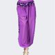 thumbnail image 2 of Pantalones elegantes de danza del vientre para mujer - Pantalones anchos con abertura de gasa y lentejuelas - Cintura elástica, talla única para cinturas de 68-110 cm, 2 of 3